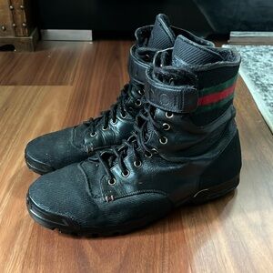 Authentic Gucci Leather Combat Style Boots